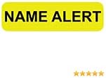 Mini Medical Allergic and Alert Labels, 5/16" x 1-1/2", Florescent Colors, self-Adhesive, ROLL of 500, (Name Alert - Yellow)