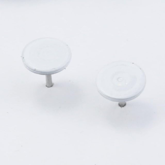 100 Pcs Thumb Tacks White Flat Rounded 11mm/0.43" Nailhead L13mm/0.51" Decorative Pin Push Pins Home/Office for Bulletin Board,Notice Board/Map Nails,Tape Adhesives Fasteners