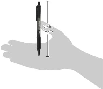 BIC Soft Feel Black Retractable Ballpoint Pens, Medium Point (1.0mm), 36-Count Pack, Black Pens With Soft-Touch Comfort Grip, Pack of 12