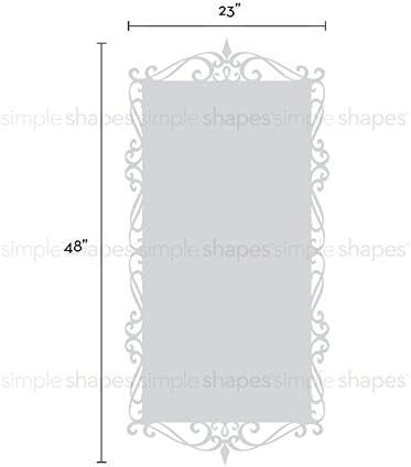 Decorative Chalkboard Wall Decal - 23" x 48"- by Simple Shapes