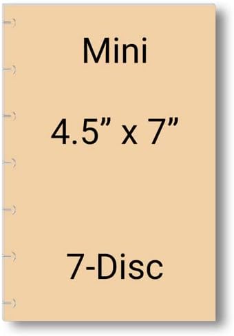 2026 Monthly Refills for 7-Disc Mini Size Planners, Monthly Calendar fInsert, FeroniArt Inserts Compatible with Happy Planner ARC and TUL (B/W, 7-Disc)