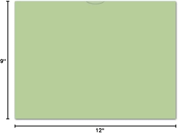 Plain Blank Vehicle Deal Envelopes 9x12 Deal Jackets (100 Shrink Wrapped) (Green)