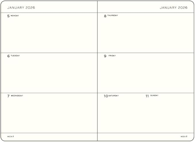 LEUCHTTURM1917 - Weekly Planner 2026, Softcover, Pocket (A6), Black (Jan 1 - Dec 31, 2026)