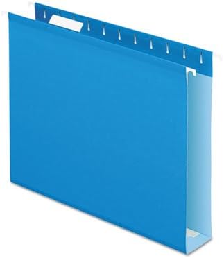 Pendaflex Products - Pendaflex - 2" Capacity Reinforced Hanging File Folders, Kraft, Letter, Blue, 25/Box - Sold As 1 Box - Built tough to manage big loads. - Patented polylaminate reinforcement makes folder ten times stronger. - Flat bottom reinforced...