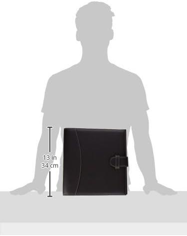 It's Academic Executive Leather Portfolio Folder, 1" Ring Binder and 250-Sheet Capacity to Organize Resumes, Business Cards, Note Pads, and Legal-Size Documents, Pen Loop, Dark Brown Faux Leather