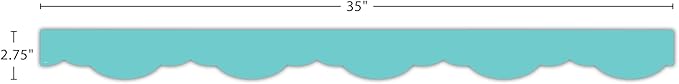 Teacher Created Resources Light Turquoise Fancy Scallops Border Trim (TCR9139) (Pack of 2)