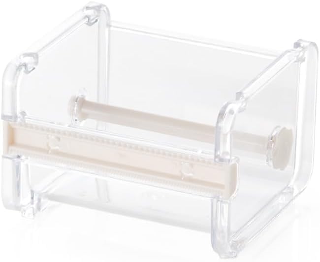 Transparent Visible Washi Packaging Tape Dispenser Cutter Roll Tape Holder Organizer Desktop Office Tape Holder DIY Sticker Roll Tape Cutter Holder Storage Tape Cutting Tape, Adhesives and Fasteners