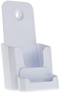 Source One 4 X 9 Inches Tri Fold Brochure Holder with Business Card Holder (6 Pack, White)