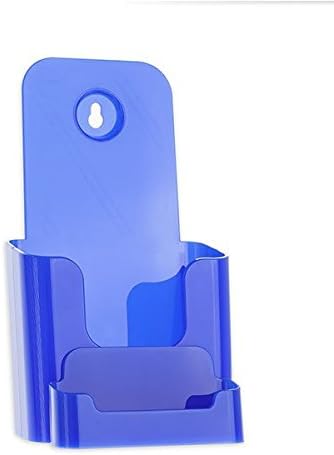 Source One 4 X 9 Inches Tri Fold Brochure Holder with Business Card Holder (40 Pack, Blue)