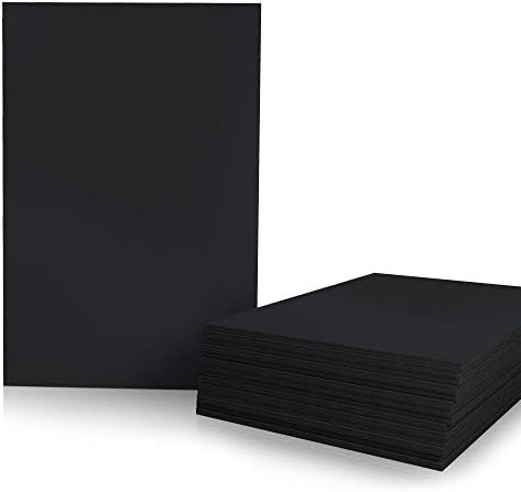 Black Foam Board 12 x 18 – 15 Pack, 3/16" (5mm) Thick Foam Core Poster Board Sheets for Art, Crafts, Vision Board, School Projects, Presentations & Signs