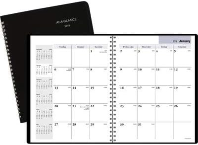 Ataglance G40000 Recycled Monthly Planner, Black, 6 7/8" x 8 3/4", 2016
