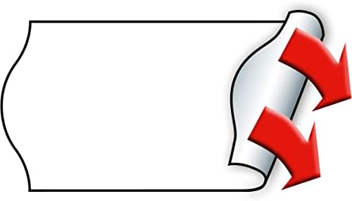 Meto Labels for Hand Labels, 26 x 12 mm, 1 Line, Pack of 12,000, White, Permanent Adhesive, for Meto, Hutner, Avery, Contact, Sato, Tovel etc
