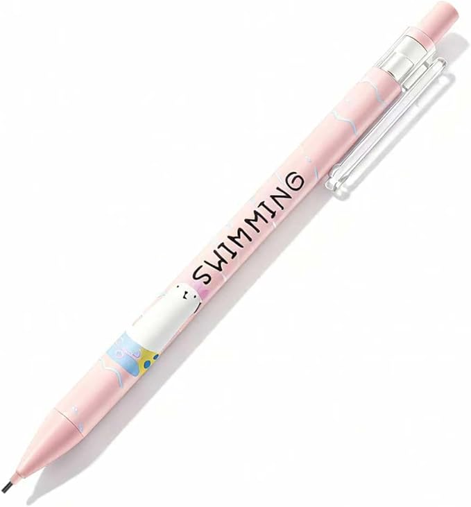 4Pcs Cute Animal Mechanical Pencils with Eraser 0.7mm Kawaii Cartoon Mechanical Pencil School Pencil for School Office Writing Draft Drawing
