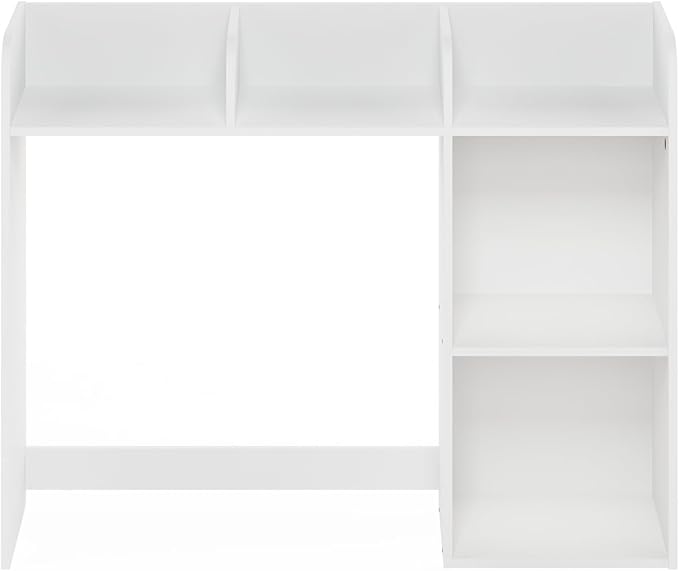 Furinno Classic Desk Shelf, 5-Shelf Desktop Hutch, Book Shelf, 3-Tier Desk Organzier, for Office Supplies, Office Desk Accessories, for Home Office, College, Dorm, Espresso