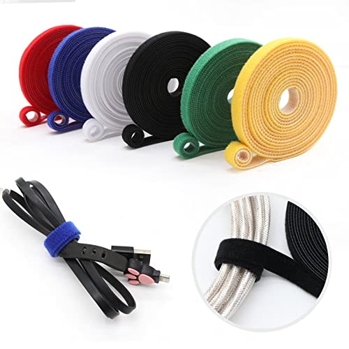 5 Meters Self Adhesive Fastener Tape Polyester PP Straps Hooks Loops Reusable Cable Wire Tie Magic Tape DIY Accessories(Blue 10mm)