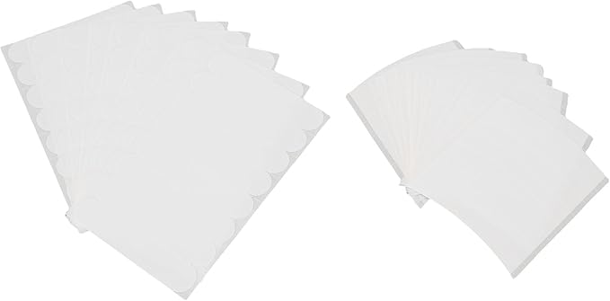 Double Sided Clothing and Skin Adhesive Tape Set, Transparent PP Material Fabric Fastener Strips for Professional Use, Includes 10 Round and 10 Curved Pieces, 2 Sets Total