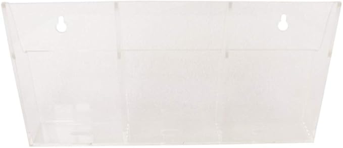 Acrylic Wall Mount Desk Organizer Storage Box for Cell Phones Holder in Home Office (3 Grid)
