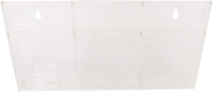 Acrylic Wall Mount Desk Organizer Storage Box for Cell Phones Holder in Home Office (3 Grid)