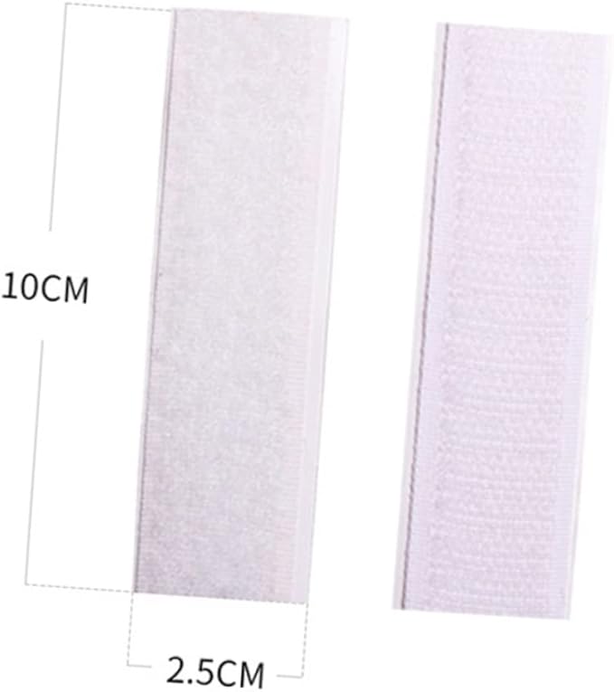 Ciieeo 10Pcs Back Adhesive Mounting Tape Strong Hook and Loop Gripper Strips for Wall Rug and Home Use Reusable for Crafts Office and Classroom
