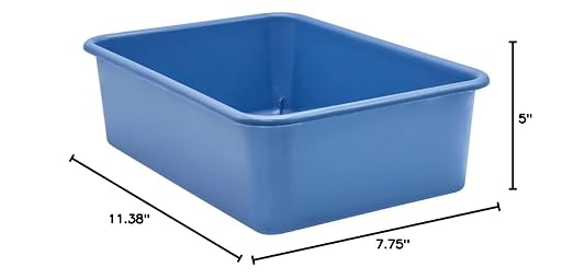 Teacher Created Resources® Slate Blue Large Plastic Storage Bin
