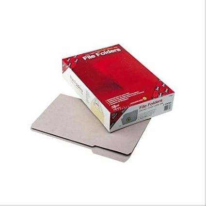 Smead 17334 File Folders, 1/3 Cut, Reinforced Top Tab, Legal, Gray, 100/box
