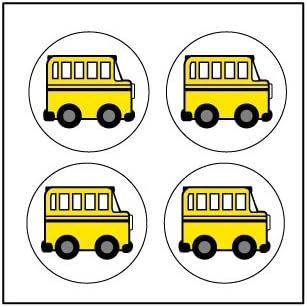 864 Pcs School Bus Incentive Stickers for Reward Behavior Chart 3/8 Inch, Teacher Supplies Classroom Supplies Elementary Classroom Crafts Elementary Studedents Transportation Crafts Made in The USA