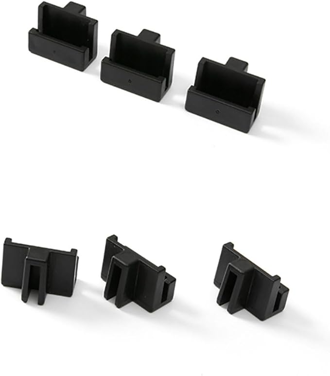 RLECS 10PCS Black Hanging File Rail Clips for Wood Drawers - Specialty Storage File Cabinet Rails, Plastic Drawer Sides