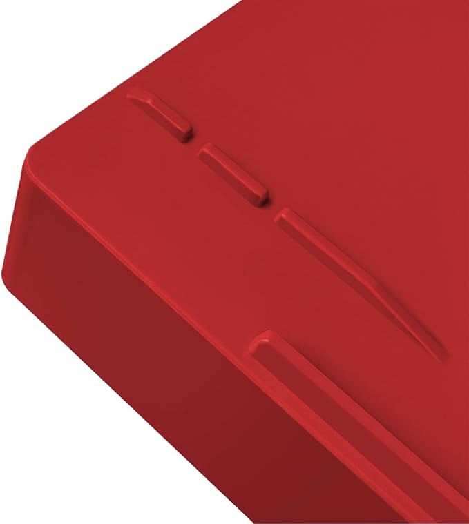 Acrimet Stackable Letter Tray Front Load, Letter Size, Stacking Document Desk Office Paper Organizer, Plastic, Solid Red Color, 1 Unit