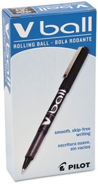 PILOT Vball Liquid Ink Rolling Ball Stick Pens, Extra Fine Point, Black Ink, 12-Pack (35200)