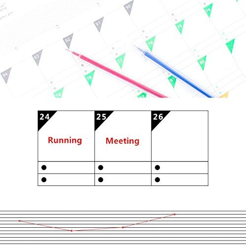 Daily To-Do Planner Sheet 4 Pack, 100 Days Countdown Schedule Wall Calendars Behavior Chart,Daily Weekly Months Planner Goals Organizer Sheet