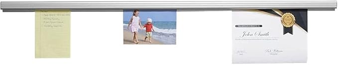 Advantus Grip-A-Strip Display Rail, 36 Inches Long, 1.5 Inches High, Satin Finish Aluminum (AVT2005)