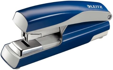 Leitz 5523 Strong NeXXt Flat Stapler, 40 Sheets with 1,000 Staples Each 24/6 24/8 and 26/6 (Blue, with Staples 24/6 24/8 26/6)