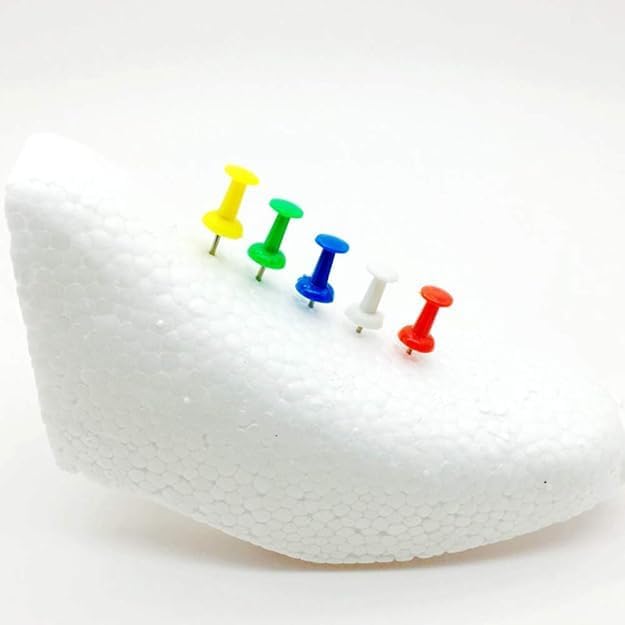 100 Pcs Colourful Reusable Plastic Push Pins Map Drawing Push Pins for Home Office Craft Projects Nice and Clever, Tape, Adhesives and Fasteners