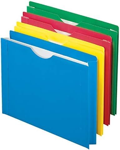 Pendaflex Color Reinforced File Jacket, 2-Inch Expanding Jacket, Letter Size, Assorted Colors, (12003EE) (Pack of 80)