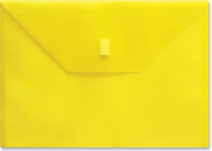 Lion Design-R-Line Poly Envelope, 9 3/8 x 13 Inches, Transparent Yellow, Pack of 6 (22080-YW-6P)