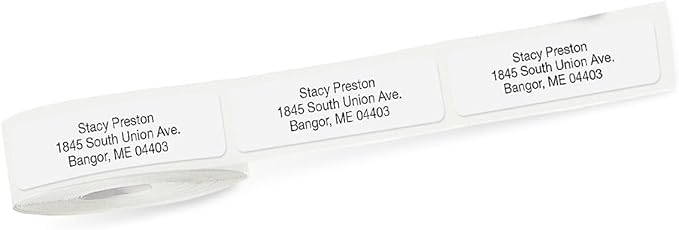 Personalized Return Address Labels, Roll of 125 Gloss White Self-Adhesive Labels Without Dispenser, Customize with Name & Shipping Address, Colorful Images