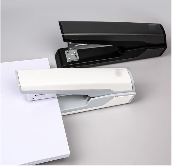 KUYWLMKMZZ Desk Stapler Labor-Saving Staplers Staplers Office Heavy Duty White Student Stapler 25 Pages Capacity to Send 1 Box of Staples School Supplies (Color : B)
