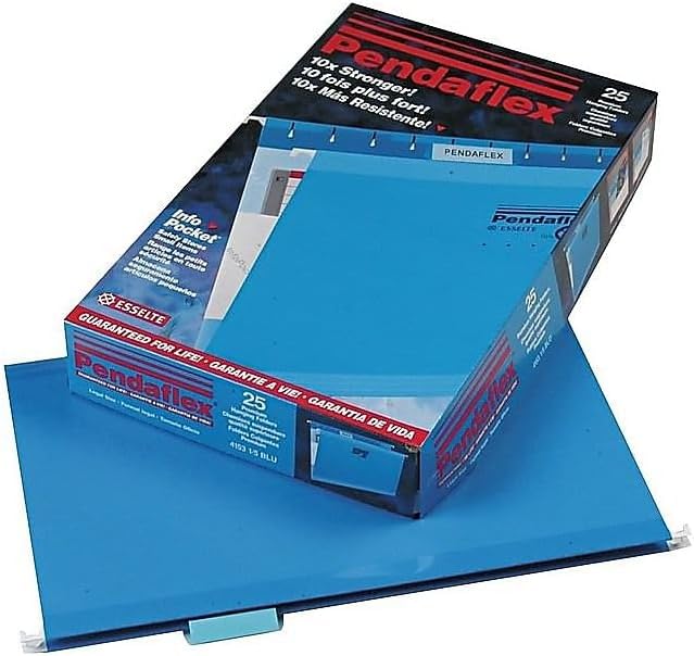 Pendaflex Hanging File Folders, Legal Size, Blue (PFX415315BLU)