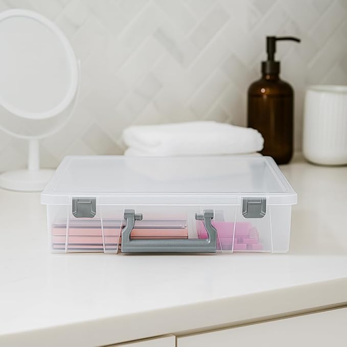 Best Kept Bathroom Cabinet Organizer | Plastic | Hair Product | Baby Bottle Storage | Food Containers | Open Core, 1 Pack
