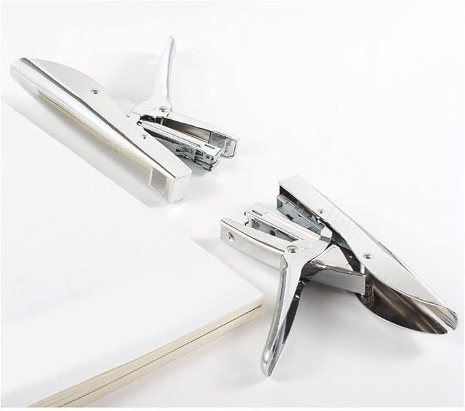 Desk Stapler Handheld Stapler Labor-Saving Office Supplies Stapler Portable Metal Stationery 20 Pages Capacity Classroom Or Desktop Accessories School Supplies (Color : A)