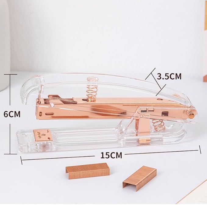 Transparent Acrylic Rose Gold Stapler
