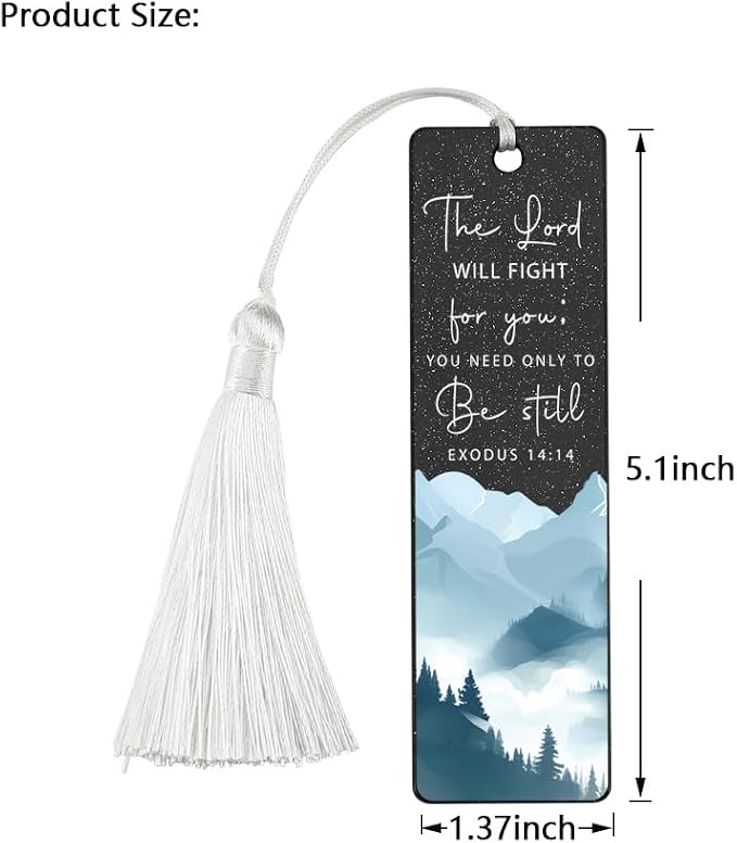 Christian Comfort Bookmark, Reassuring Gift for Believers, Peaceful Present for Spiritual Readers, Believer Comfort Gift, Unique Mountain Mist & Scripture Design Bookmark, WCB36