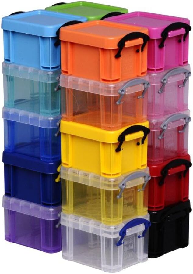 Really Useful Box Plastic Storage 0.14 Litre Clear (Pack of 10)