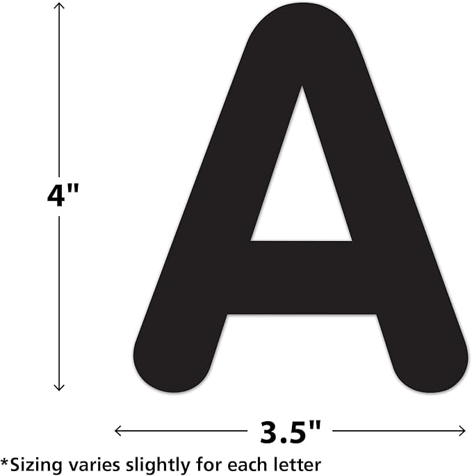 Teacher Created Resources Self-Adhesive Black 4" Classic Letters Uppercase (TCR9640)
