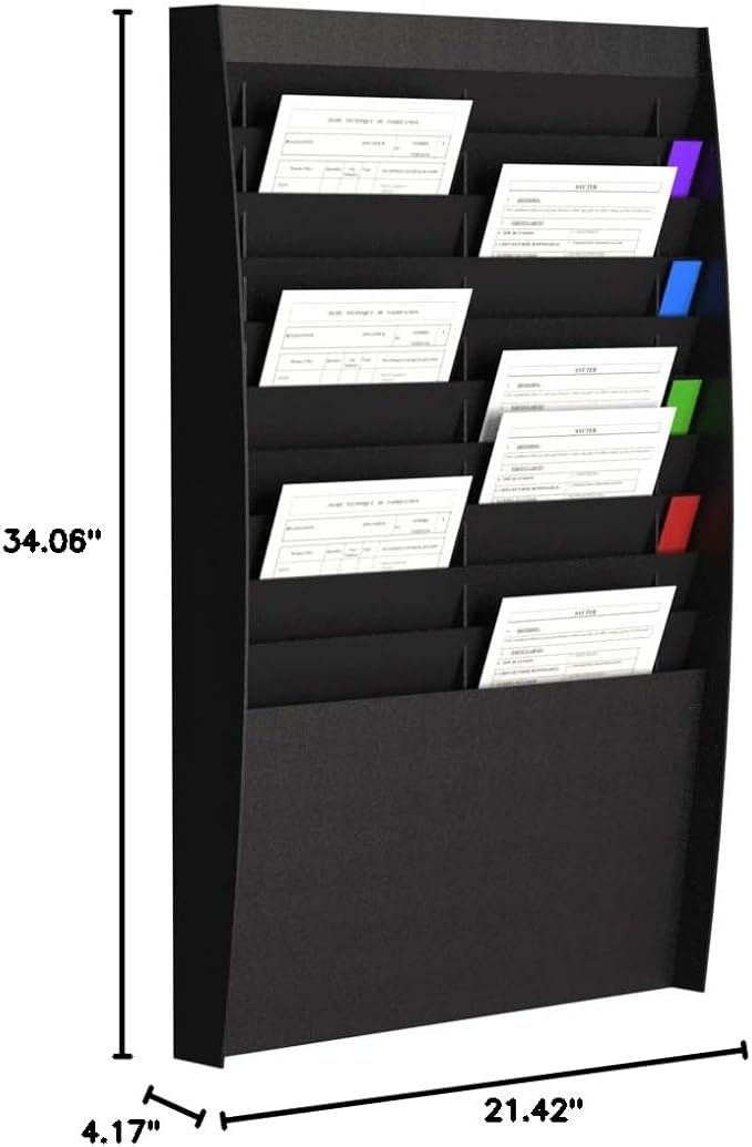 Fast Paper - A4 Document Control Panel 20 Compartments Black