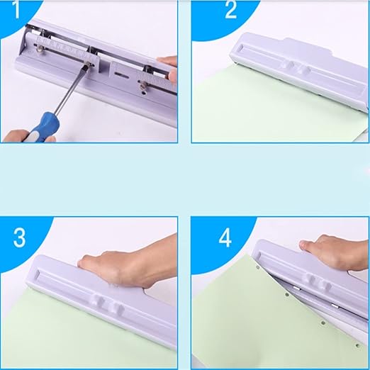 FMURY 3/4/6 Hole Adjustable Desktop Punching Machine A7/A6 Paper Diary Storage Box Paper Office Supplies Manual Punching Machine