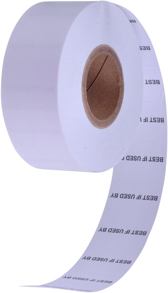White with Black "Best If Used by" Labels to Fit The XL Pro® 25EC, 25EE, 25EEA, 25EEAA, and 265P Label Price Guns 20 Pack (Free Ink Roll Included)