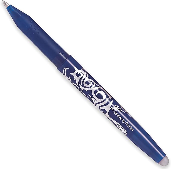 PILOT Frixion FR7 Heat/Friction Erasable Rollerball Pen 0.7mm Medium Nib Blue Green Red (Pack of 3)