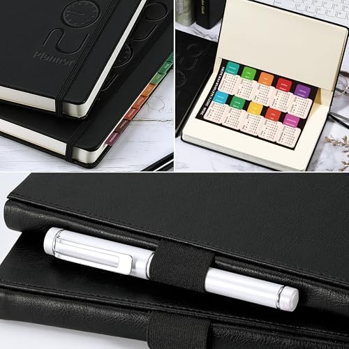 2026 Planner - Planner 2026 with Pen Loop, Jan 2026 - Dec 2026, to Achieve Your Goals & Improve Productivity, Thick Paper, 40 Note Pages, Inner Pocket, 5.75" x 8.25" - Black
