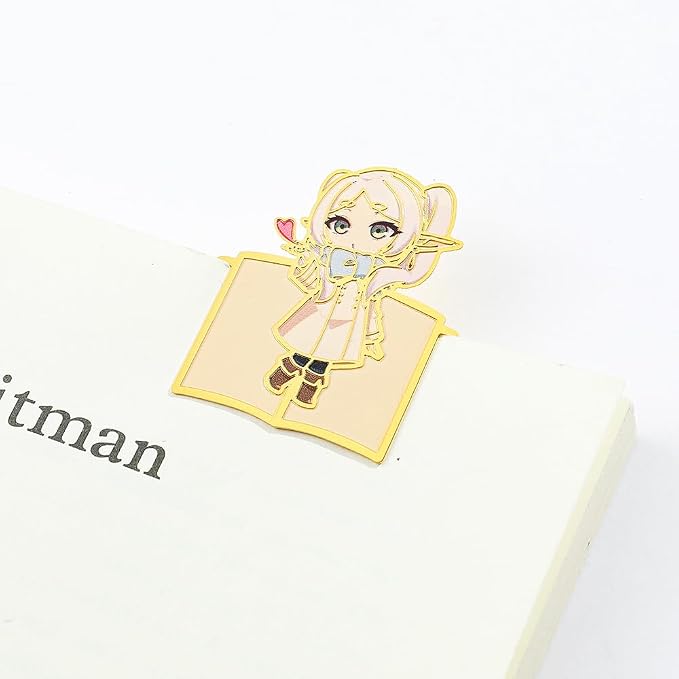 Anime Frieren: Beyond Journey's End Bookmark Stainless Steel Manga Fans Cartoon Fashion Student Scholar Learning Gift (Frieren-3PCS)